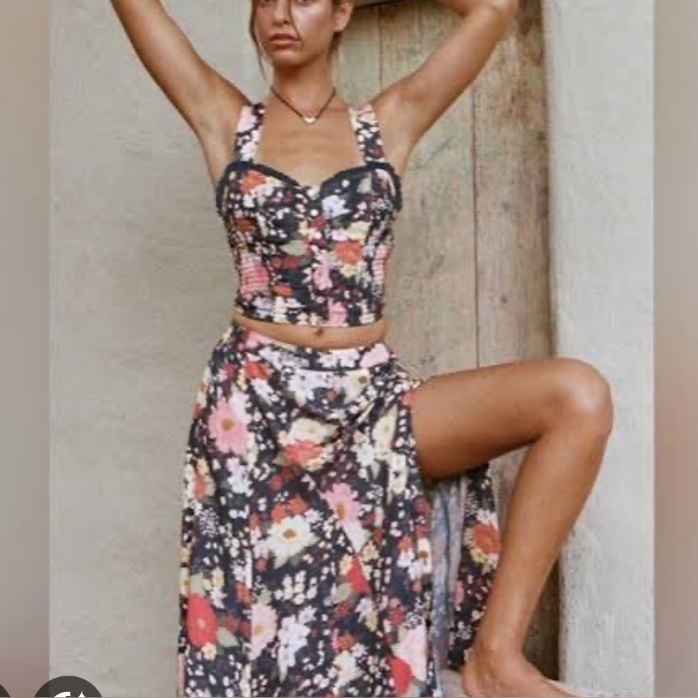 Spell Sangria Midi Skirt and Corset